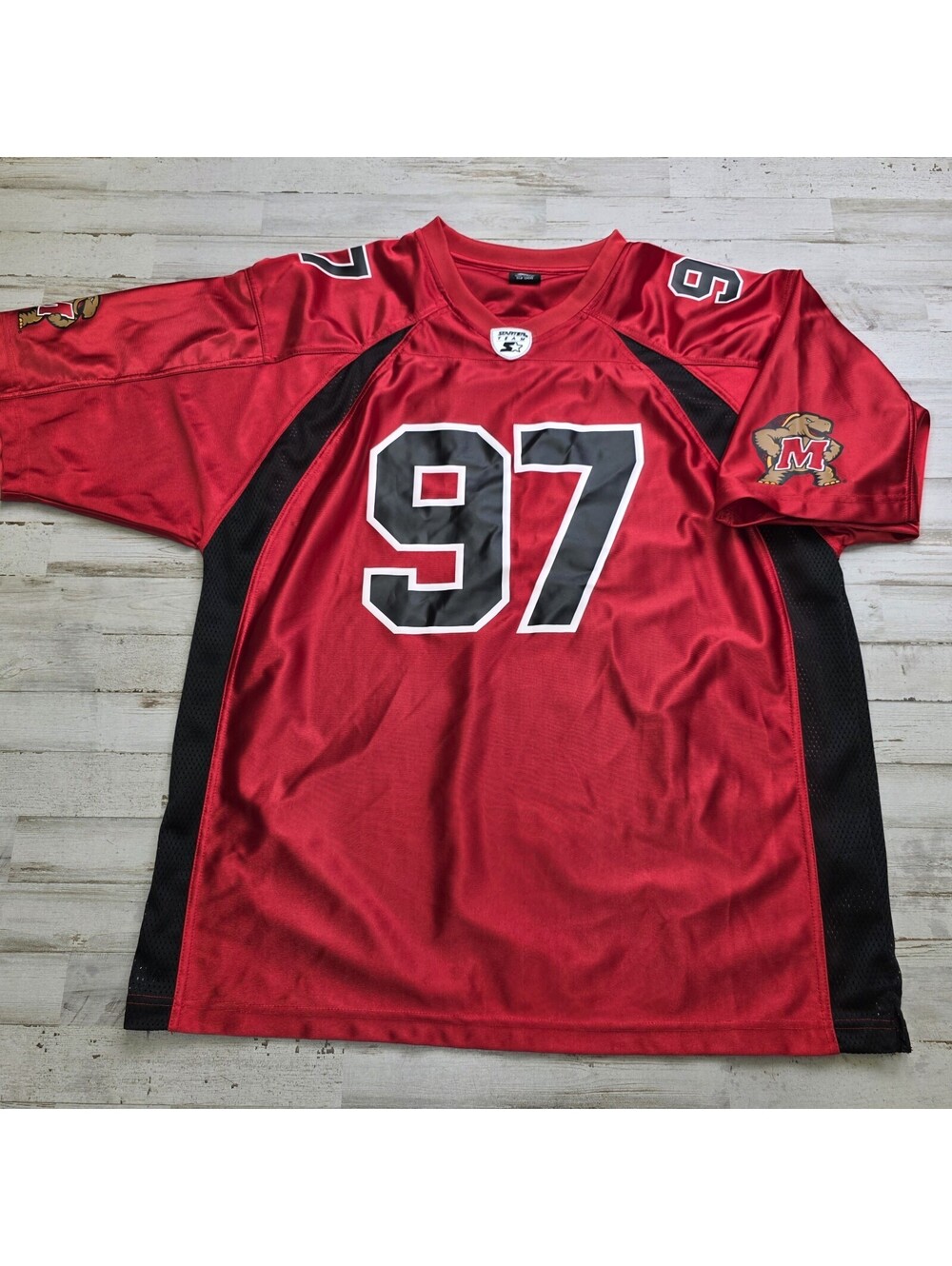 Red VTG Starter Maryland Terrapins #97 NCAA Football Jersey Men's XL Huskers?